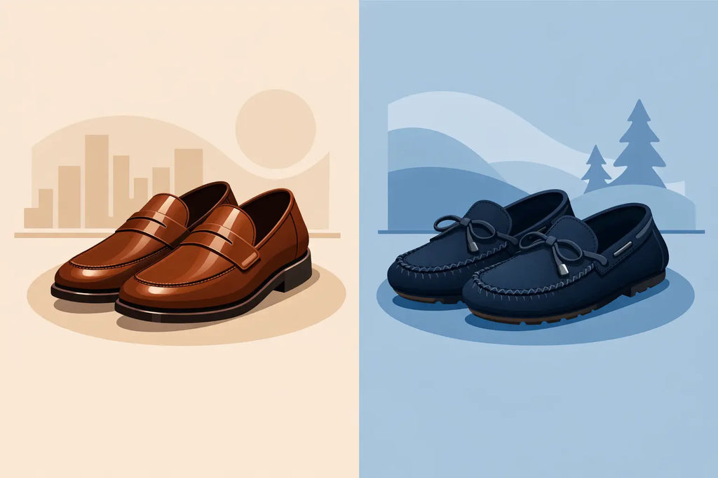 Diferença entre loafers e mocassins