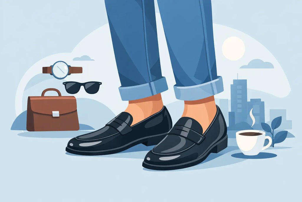 Loafers combinam com jeans? Sim, e muito bem